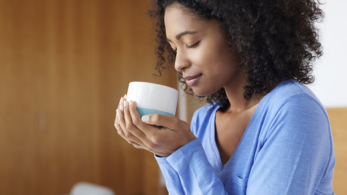 Sedation Dentistry Patient Drinking Coffee